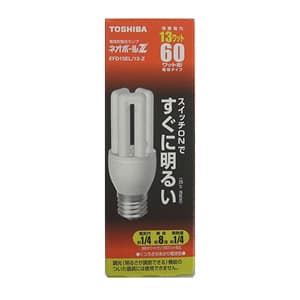 東芝 【生産完了品】電球形蛍光灯 《ネオボールZ》 電球60Wタイプ(D形) 3波長形電球色 E26口金  EFD15EL13Z