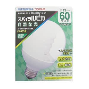 三菱 【生産完了品】【ケース販売特価 6個セット】電球形蛍光ランプ 《スパイラルピカ》 60W形ボール電球タイプ(G形) 3波長形昼白色 口金E26  EFG15EN13SP_set