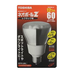 東芝 【生産完了品】【ケース販売特価 10個セット】電球形蛍光灯 《ネオボールZ》 レフランプ60Wタイプ(R形) 3波長形電球色 E26口金  EFR12EL_set