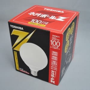 東芝 【生産完了品】電球形蛍光灯 《ネオボールZ》 ボール電球100Wタイプ(G形) 3波長形電球色 E26口金 EFG25EL/20-ZJ