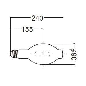 岩崎電気 【生産完了品】アイ セルフバラスト水銀ランプ 透明形 250W BH100/110V250W