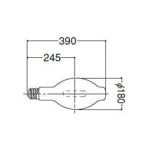 岩崎電気 【生産完了品】アイ水銀ランプ 透明形 1000W H1000