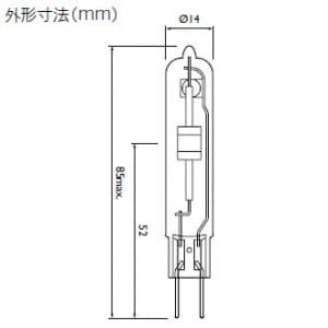 フィリップス 【生産完了品】マスターカラーCDM-TC 細管タイプ 片口金G8.5 高効率セラミックメタルハライドランプ 35W 色温度:4200K  CDM-TC35W/942 画像2