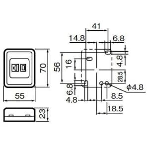 パナソニック 《リファインシリーズ》 15A・20A兼用露出コンセント 20A 125V 適用電線:φ1.6、φ2、φ2.6 《リファインシリーズ》 15A・20A兼用露出コンセント 20A 125V 適用電線:Φ1.6、Φ2、Φ2.6 WKS181 画像2