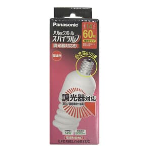 パナソニック 【生産完了品】調光器対応形 電球形蛍光灯 《パルックボール スパイラル》 D形 電球色 E17  EFD15EL14E17C 画像2