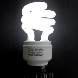 三菱 【生産完了品】電球形蛍光ランプ 《スパイラルピカファン》 60W形グローブレスタイプ(D形) 3波長形昼光色 口金E26 EFD15ED12HS