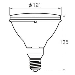 東芝 【生産完了品】電球形LEDランプ ビームランプタイプ 電球色 T.LEDS E-CORE LELBR9LF 画像4