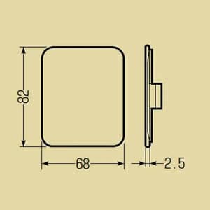 未来工業 プラモール用 モール用スイッチボックス(ホテル用)専用ブランクカバー  ブラック MSB-M2FK