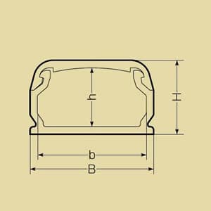 未来工業 【生産完了品】Eモール VVFケーブル用モール 全長1m 0号 茶  EML-0B 画像3