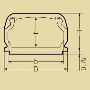 未来工業 【生産完了品】【お買い得品 10本セット】Eモール テープ付 全長1m 0号 茶  EML-0BT_set 画像4