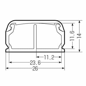 未来工業 【ケース販売特価 10本セット】Eモール 中仕切付 全長1m 3号 ミルキーホワイト 【ケース販売特価 10本セット】Eモール 中仕切付 全長1m 3号 ミルキーホワイト EMLM-3M_set 画像4