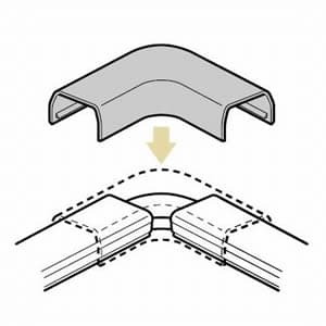 未来工業 【生産完了品】【お買い得品 10個セット】Eモール用 曲ガリ 4号 茶  EMM-4B_set 画像3