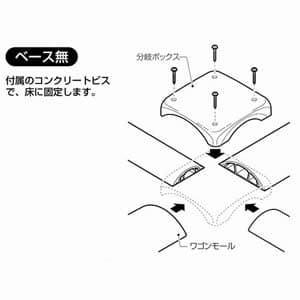 未来工業 ワゴンモール用 分岐ボックス ベース無 OP5・8・10・12・16型兼用 ミルキーホワイト ワゴンモール用 分岐ボックス ベース無 OP5・8・10・12・16型兼用 ミルキーホワイト OPB-16M 画像3