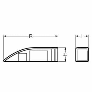 未来工業 隅角ワゴンモール用 エンド(右用) OP5型 ベージュ 隅角ワゴンモール用 エンド(右用) OP5型 ベージュ OPE5-ERJ 画像3