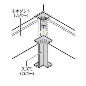 未来工業 巾木ダクト(プラスチック製)用 入ズミ チョコレート 巾木ダクト(プラスチック製)用 入ズミ チョコレート PHDI-95T 画像2