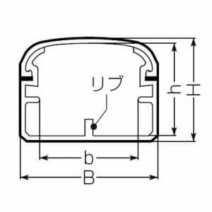 未来工業 モールダクト 屋内用 2m  40型 グレー モールダクト 屋内用 2m  40型 グレー MD-40G 画像2