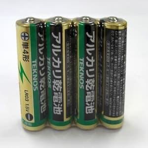 TEKNOS 【販売終了】アルカリ乾電池 単4形 4本パック アルカリ乾電池 単4形 4本パック TLR-03(4S)