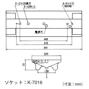 NEC 【生産完了品】逆富士形照明器具 20W×2灯 100V 50Hz(東日本用) プルスイッチ付 ランプ付(同梱包) MV-2212BP-ASG 画像2