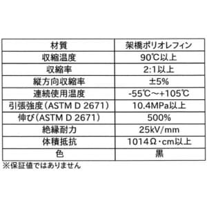 JAPPY 熱収縮チューブ 適用電線サイズ:φ1.8〜2.7mm 長さ:250mm 黒 20本入 熱収縮チューブ 適用電線サイズ:φ1.8〜2.7mm 長さ:250mm 黒 20本入 JTC3.0-BK 画像3