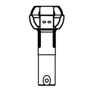 ジェフコム 【生産完了品】ランプチェンジャーキャッチヘッド ボールランプ・クリプトンランプ用 適合ランプバルブ径:φ45〜50 DLC-CH11