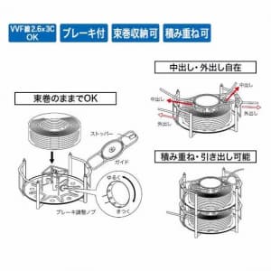 ジェフコム 【生産完了品】ブレーキ付Fリール  VB-4400 画像3