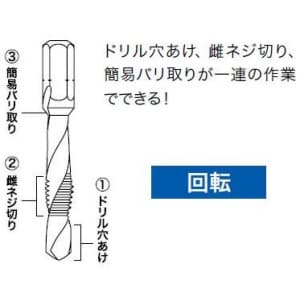 ジェフコム 【生産完了品】タップ&ドリル M10  TPD-10 画像2
