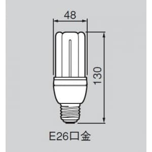 東芝 【生産完了品】電球形蛍光灯 《ネオボールZ》 電球100Wタイプ(D形) 3波長形昼光色 E26口金  EFD21ED 画像4