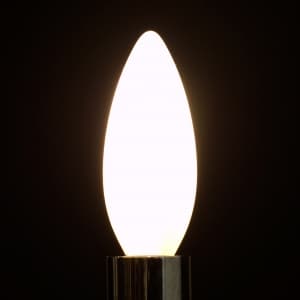 ヤザワ 【生産完了品】シャンデリア形LEDランプ15W相当 ホワイト 口金E17  LDC2LG32E17W 画像2