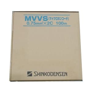 伸興電線 マイクロホン用ビニルコード 0.75&#13215; 2心 100m巻 灰色 MVVS0.75SQ×2C×100m
