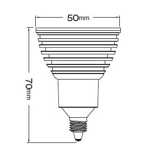STE 【生産完了品】調光器対応 LED電球 【デコライト】 E11口金 電球色(3000K) ビーム角:広角  JSD1107BC 画像2