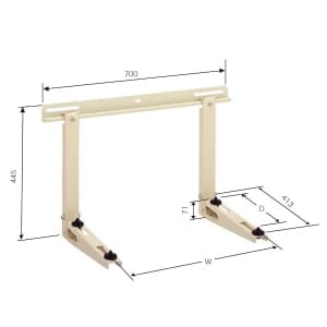 クーラーキャッチャー コンクリート壁面・2×4住宅用 ZAM®+粉体塗装 C-KG7