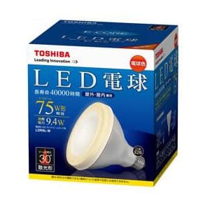 東芝 【生産完了品】屋外使用可能 LED電球 E-CORE[イー・コア] ビームランプ形 75W形相当 電球色 E26口金 LDR9L-W