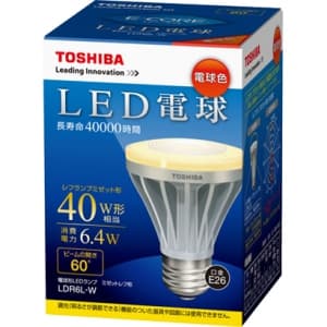 東芝 【生産完了品】【ケース販売特価 10個セット】LED電球 E-CORE[イー・コア] ミゼットレフ形 40W形相当 最大光度200cd 電球色 E26口金 LDR6L-W_set