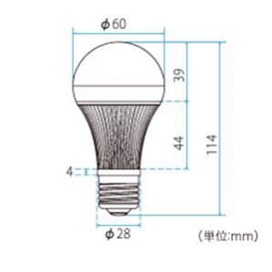 シャープ 【生産完了品】LED電球 ELM[エルム] 一般電球タイプ 光拡散レンズ付スタンダードモデル 60W形相当 全光束820lm 昼白色相当 E26口金  DL-LA83N 画像2