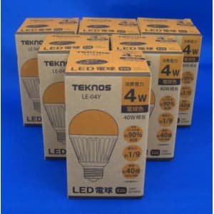 TEKNOS 【生産完了品】ケース販売特価 6個セット LED電球 20W形相当 電球色相当 全光束:220lm E26口金 LE-04Y_set