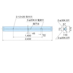 日立 【生産完了品】直管蛍光灯照明器具 ベースライト 笠付形 Hf86×2灯 蛍光灯別売 直管蛍光灯照明器具 ベースライト 笠付形 Hf86×2灯 (蛍光灯別売) HPK11208VEN24 画像2