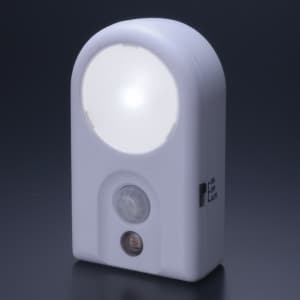 ヤザワ 【明暗&人感センサー】1LEDミニセンサーナイトライト 白色LED×1灯 乾電池式 NL53WH