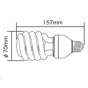 ジェフコム 【生産完了品】電球形蛍光ランプ スパイラル型 110W相当 昼光色 E26口金  EFD30-SSD-N 画像2