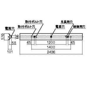 パナソニック 【生産完了品】蛍光灯ベース照明 直付型 反射笠付器具 FHF86形×1灯用(蛍光灯付属) 蛍光灯ベースライト 直付型 反射笠付器具 FHF86形×1灯用 蛍光灯付属 FHA81268FPN9 画像2