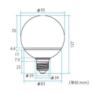 シャープ 【生産完了品】ボール電球形LED電球 ELM[エルム] 光が広がるタイプ 60W形相当 全光束:700lm 電球色相当 E26口金  DL-LG72L 画像2