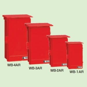 未来工業 ウオルボックス プラスチック製防雨スイッチボックス 赤色 危険シール付 《屋根付 タテ型》 IPX3 WB-2AR