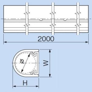 因幡電工 【在庫限り】給水・給湯用配管化粧カバー 屋内用 《リフォームダクトJD》 JDダクト 給水・給湯用配管化粧カバー 屋内用 《リフォームダクトJD》 JDダクト JD-20 画像2