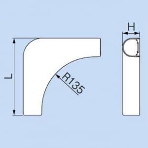 因幡電工 給水・給湯用配管化粧カバー 屋内用 《リフォームダクトJD》 平面エルボカバー90°(大曲り) 給水・給湯用配管化粧カバー 屋内用 《リフォームダクトJD》 平面エルボカバー90°(大曲り) JKE-20J 画像3