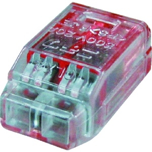 ニチフ 【販売終了】クイックロック 差込形電線コネクター 極数:2 赤透明 1ケース50個入 QLX2