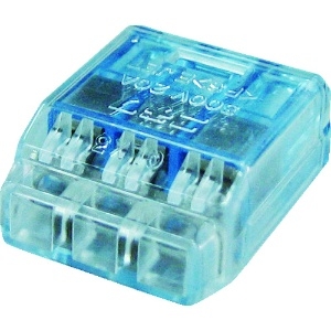 ニチフ 【販売終了】クイックロック 差込形電線コネクター 極数:3 青透明 1ケース50個入 QLX3