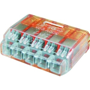 ニチフ 【販売終了】クイックロック 差込形電線コネクター 極数:5 橙透明 1ケース50個入 QLX5