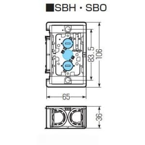 未来工業 台付スライドボックス 1ヶ用 台付スライドボックス 1ヶ用 SBH 画像4