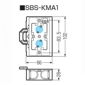 未来工業 軽間ボックス 浅形 アルミ箔付 1ヶ用 軽間ボックス 浅形 アルミ箔付 1ヶ用 SBS-KMA1 画像5