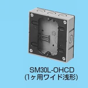 未来工業 真壁用スイッチボックス 断熱シート付 1ヶ用ワイド 浅形(30mm) SM30L-OHCD
