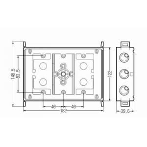 未来工業 【生産完了品】光ファイバーボックス 真壁用 1〜3ヶ用兼用  SM40-HF 画像4